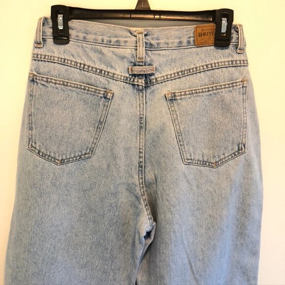 Vintage High Rise Tapered Pleat Front Mom Jeans - Picture 4 of 10